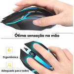 Mouse Gamer USB com Iluminação RGB e 1200 DPI - Exbom MS-62