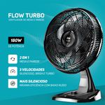 Ventilador de Mesa e Parede WAP FLOW TURBO 180W - 8 Pás 50cm - 110V