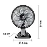 Ventilador de Mesa e Parede WAP FLOW TURBO 180W - 8 Pás 50cm - 110V