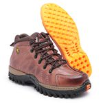 Coturno Adventure Em Couro Legítimo Bota Tênis 