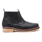 Botina Country Bota 100% Couro Legítimo Látego Preto