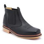 Botina Country Bota 100% Couro Legítimo Látego Preto