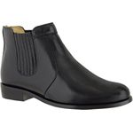 Bota Social com Elástico Lateral Sola de Couro 