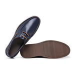 Mocassim Havai em Couro Floater Marinho
