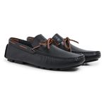 Mocassim Drive em Couro Látego Preto