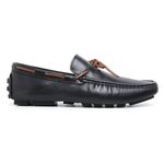 Mocassim Drive em Couro Látego Preto