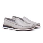Mocassim Boston em Couro Floater Off White