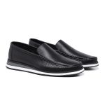Mocassim Boston em Couro Floater Preto