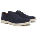 Sapato Masculino Sider Derby Rahvan Camurça Azul Noturno