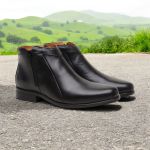 Bota Chelsea Masculina em Couro Preta