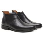 Bota Chelsea Masculina em Couro Legítimo Preta