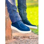 Bota ABRUZZO CANADIAN Em Couro Camurça Azul Noturno