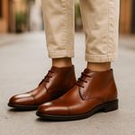 Bota Coturno Social Naturalle Mooca Forro de Couro