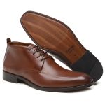 Bota Social Paolo Em Couro Whisky