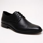 Sapatos Social Nobile em Couro Legítimo desenhado Preto Sola de Couro