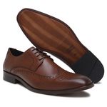 Sapatos Social Nobile em Couro Legítimo desenhado Whisky Sola de Couro