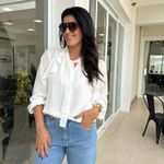 Bata Feminina Decote Gravata - Off White