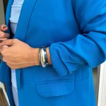 Blazer Feminino Manga Franzida - Azul Mar