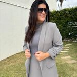Blazer Feminino Manga Franzida - Cinza