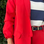 Blazer Feminino Manga Franzida - Vermelho