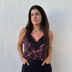 Blusa Feminina Alcinha com Renda - Animal Print