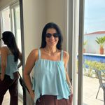 Blusa Feminina Assimétrica Alça - Azul