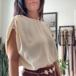 Blusa Feminina Canoa Franzida - Creme
