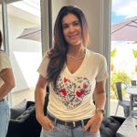 Blusa Feminina Decote V Coração - Off White