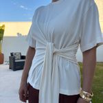 Blusa Feminina Detalhe Amarração - Off White