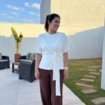 Blusa Feminina Detalhe Amarração - Off White