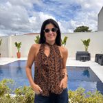 Blusa Feminina Faixa com Franja - Caramelo