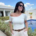 Blusa Feminina Manga Curta Santorini - Off White