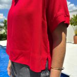 Blusa Feminina Manga Curta - Vermelho