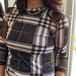 Blusa Feminina Manga Longa em Tule - Xadrez