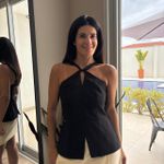 Blusa Feminina Peplum - Preta