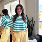Blusa Feminina Stripe Color - Azul