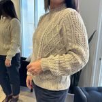 Blusa Feminina Trança Grossa Tricô - Areia