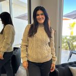 Blusa Feminina Trança Grossa Tricô - Areia