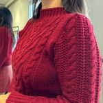Blusa Feminina Trança Grossa Tricô - Vinho