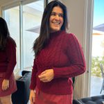 Blusa Feminina Trança Grossa Tricô - Vinho
