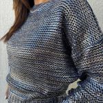 Blusa Feminina Morcego Foil - Prata Azulado