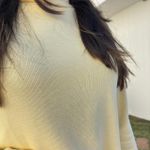 Blusa Feminina Tricô Gola Alta Dobrada - Amarelo