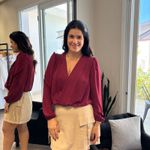 Body Feminino Transpassado Manga Longa - Vinho
