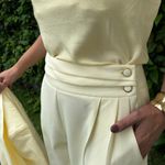 Calça Feminina Alfaiataria Cós de Pregas - Creme