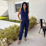 Calça Feminina Alfaiataria Grife - Marinho