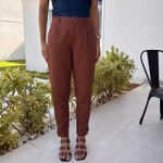 Calça Feminina Alfaiataria Grife - Marrom