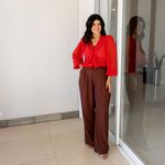 Calça Feminina Flat Ice com Cinto - Marrom