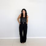 Calça Feminina Flat Ice com Cinto - Preto