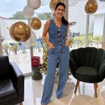 Calça Feminina Jeans Wide Leg - Azul