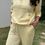 Calça Feminina Moletinho com Barra Italiana - Amarela